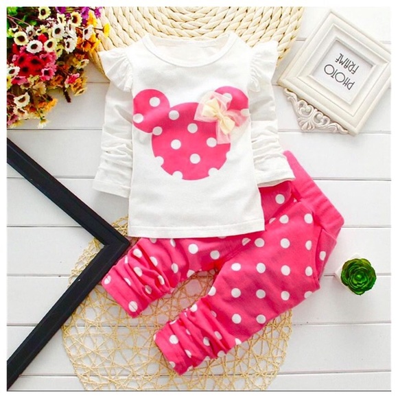 L’Atelier Michelina Other - Baby Girls Rose Minnie Mouse Matching Set